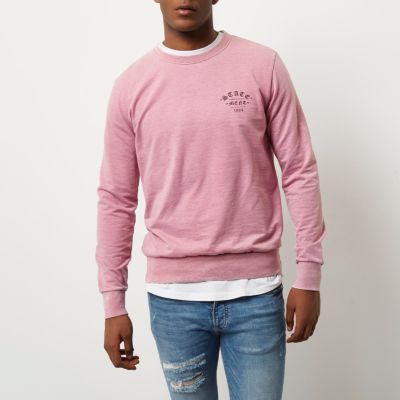 Pink casual statement sweatshirt